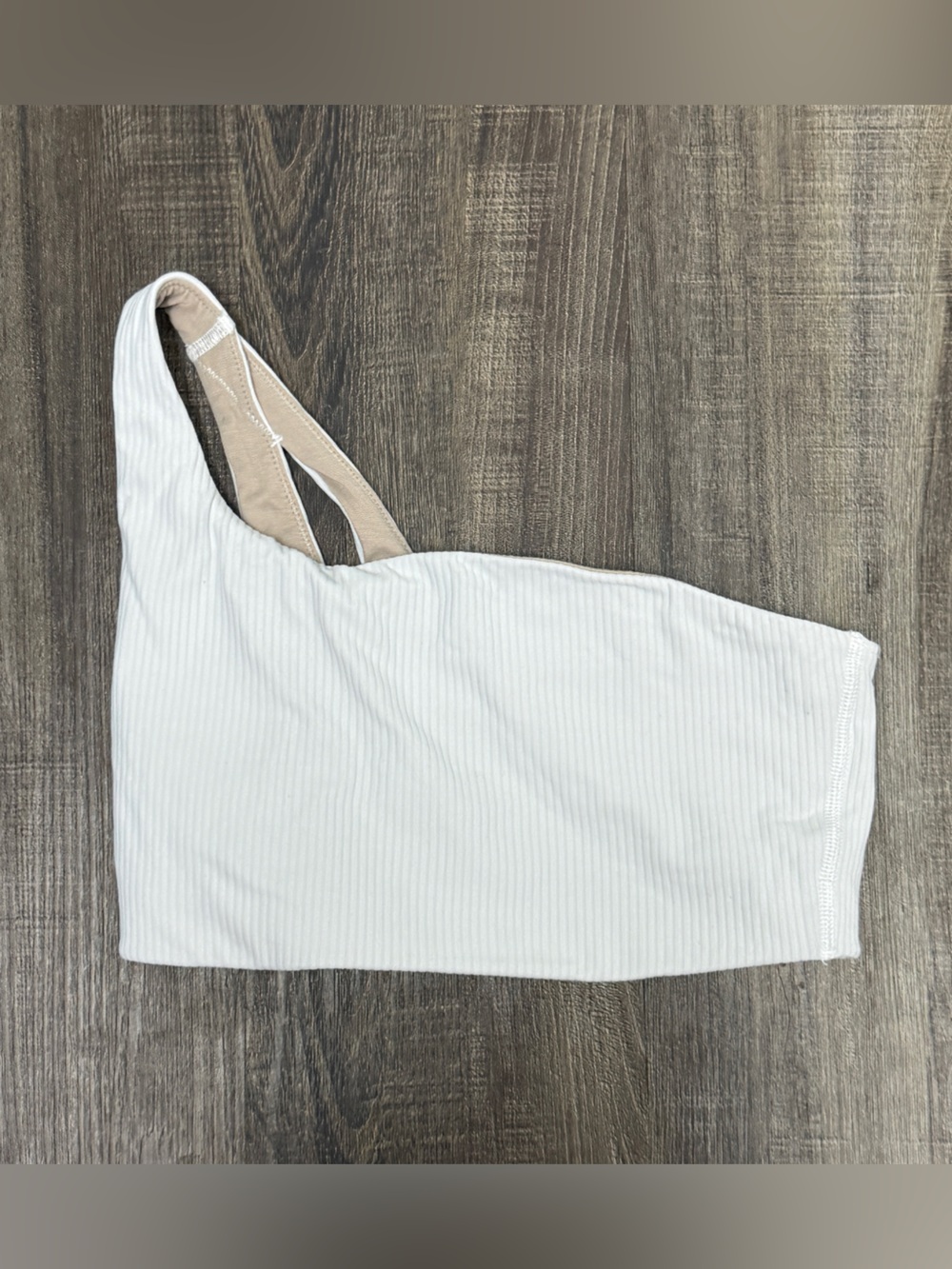 Lululemon ribbed nulu asymmetrical yoga bra light support women's size 4
